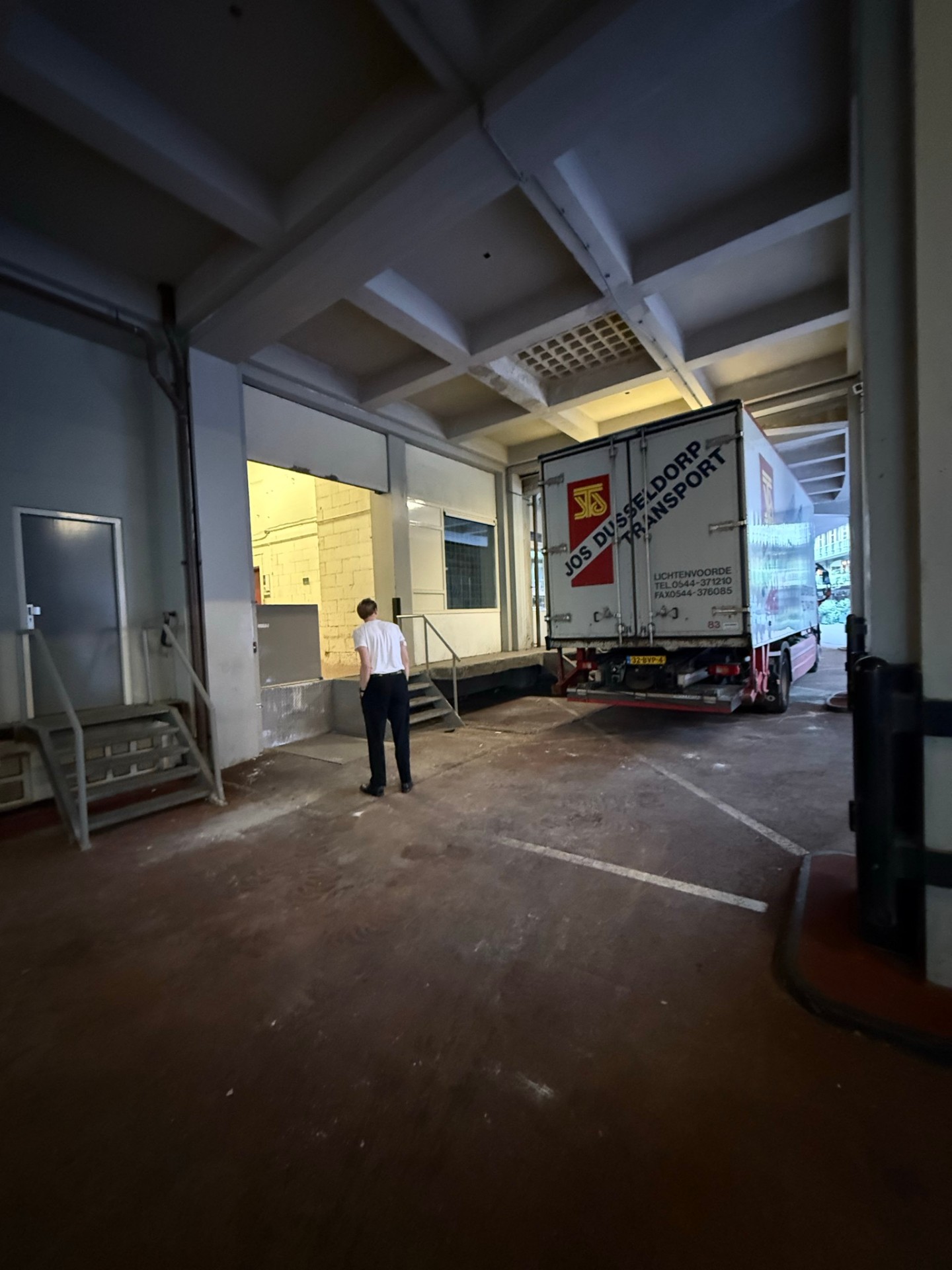 Loading dock with truck